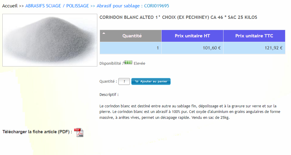 Fiche produit WifShop